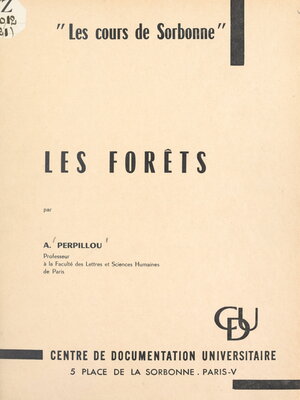 cover image of Les forêts